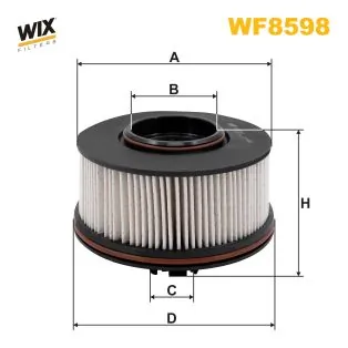 WIX FILTERS WF8598 — Фільтр паливний HYUNDAI SANTA FE 2.0 CRDI 18- (вир-во WIX-FILTERS)
