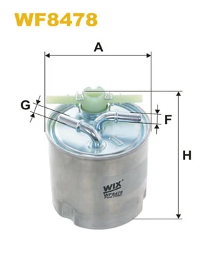 WIX FILTERS WF8478 — Фільтр паливний Nissan Qashqai, X-Trail; Renault Koleos (вир-во WIX-FILTERS)