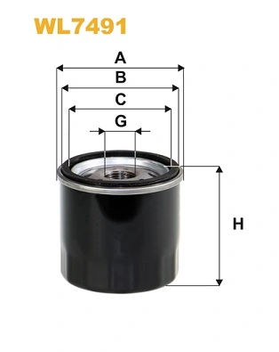 WIX FILTERS WL7491 — Фільтр оливний CHEVROLET WL7491/OP564/1 (вир-во WIX-FILTERS)
