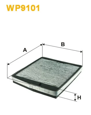 WIX FILTERS WP9101 — Фільтр салону вугільний WP9101/K1126A (вир-во WIX-FILTERS)