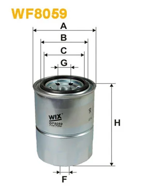 WIX FILTERS WF8059 — Фільтр паливний MITSUBISHI COLT WF8059/PP853 (вир-во WIX-FILTERS)