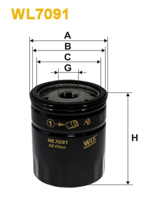 WIX FILTERS WL7091 — Фільтр оливний двигуна FIAT WL7091/OP545 (вир-во WIX-FILTERS UA)