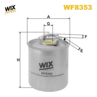 WIX FILTERS WF8353 — Фільтр паливний WF8353/PP841/7 (вир-во WIX-FILTERS)