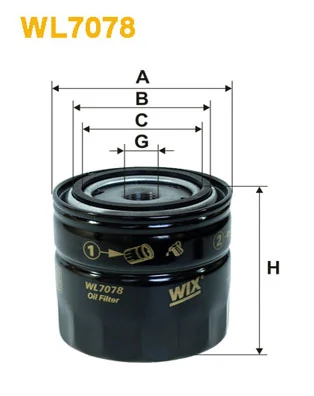WIX FILTERS WL7078 — Фільтр оливний ГАЗ дв.406, FORD, TOYOTA OP533 (вир-во WIX-FILTERS UA)