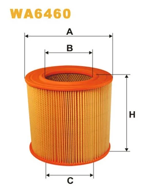 WIX FILTERS WA6460 — Фільтр повітряний MAZDA 626D WA6460/AR283 (вир-во WIX-FILTERS)
