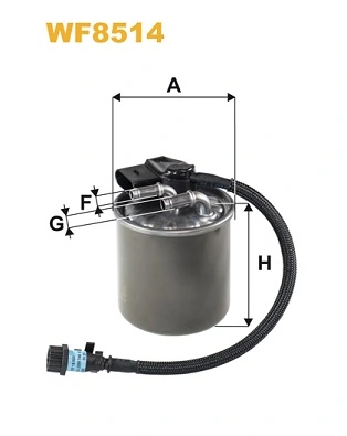 Фільтр паливний WIX FILTERS WF8514 для Mercedes-Benz Vito W447, Marco Polo Camper, Sprinter 3-t та інших