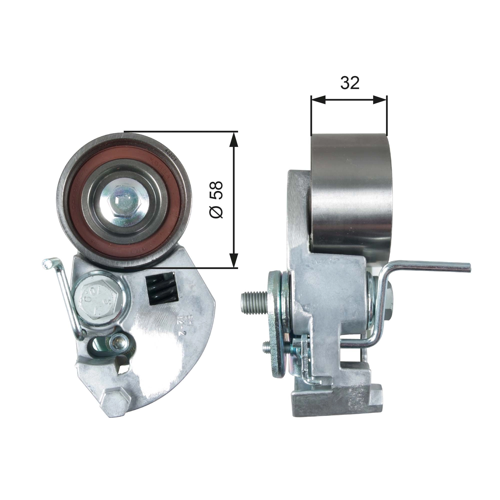 Poulie de tension, courroie crantée GATES T43133