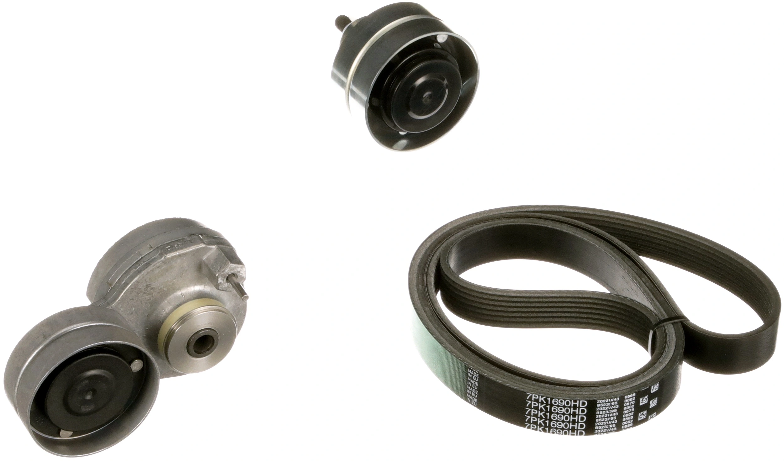 Jeu de courroies trapézoïdales à nervures GATES K017PK1690HD