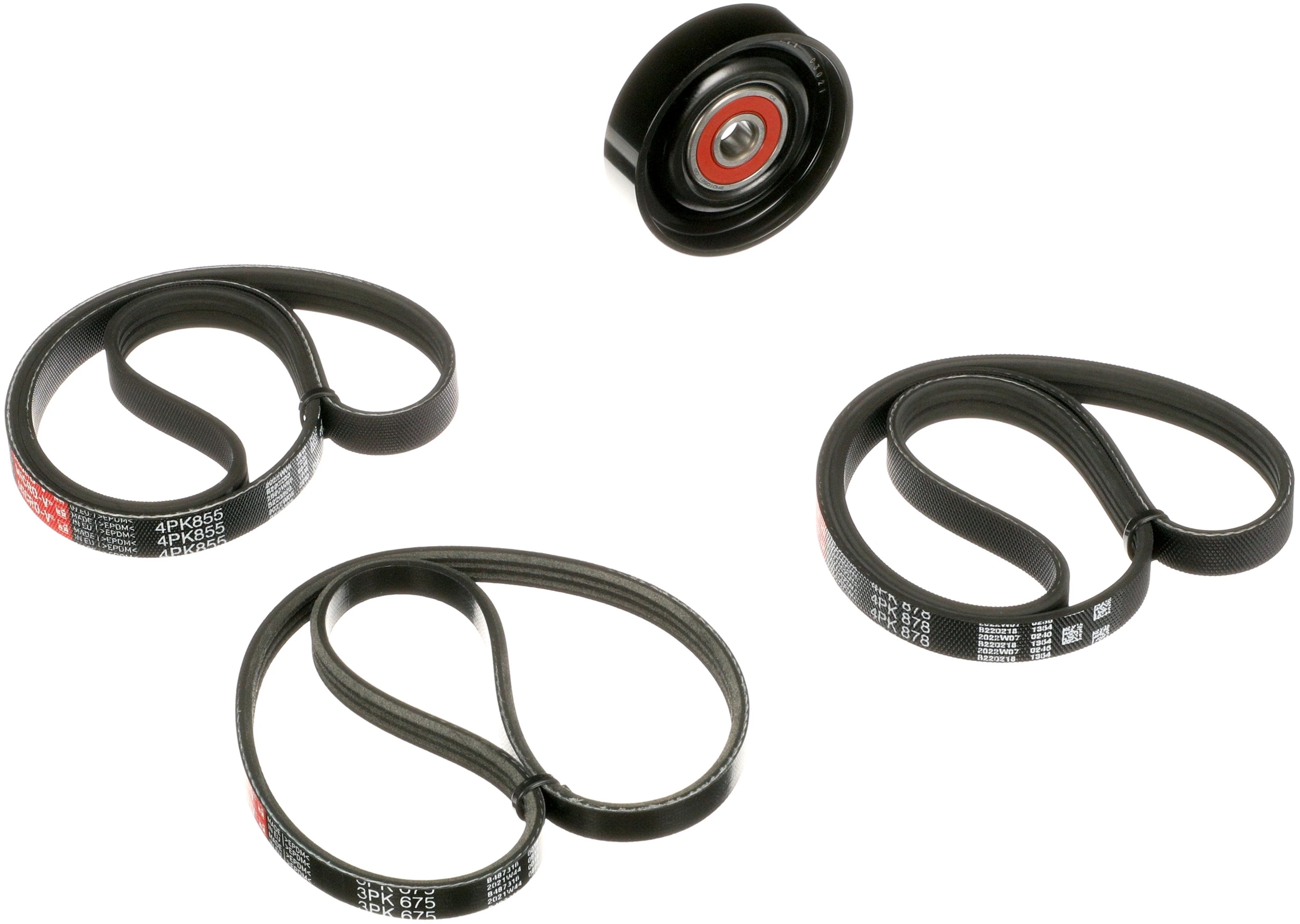 Jeu de courroies trapézoïdales à nervures GATES K074PK878