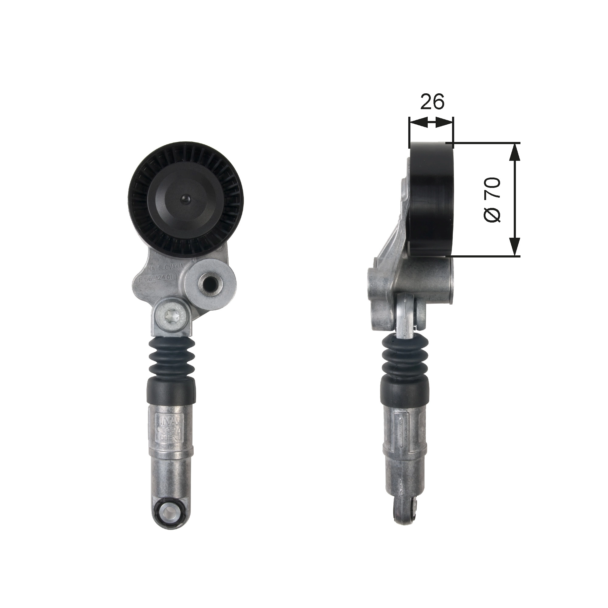 GATES T39158 — Ролики натягувачі приводу допоміжних агрегатів (Вир-во Gates)