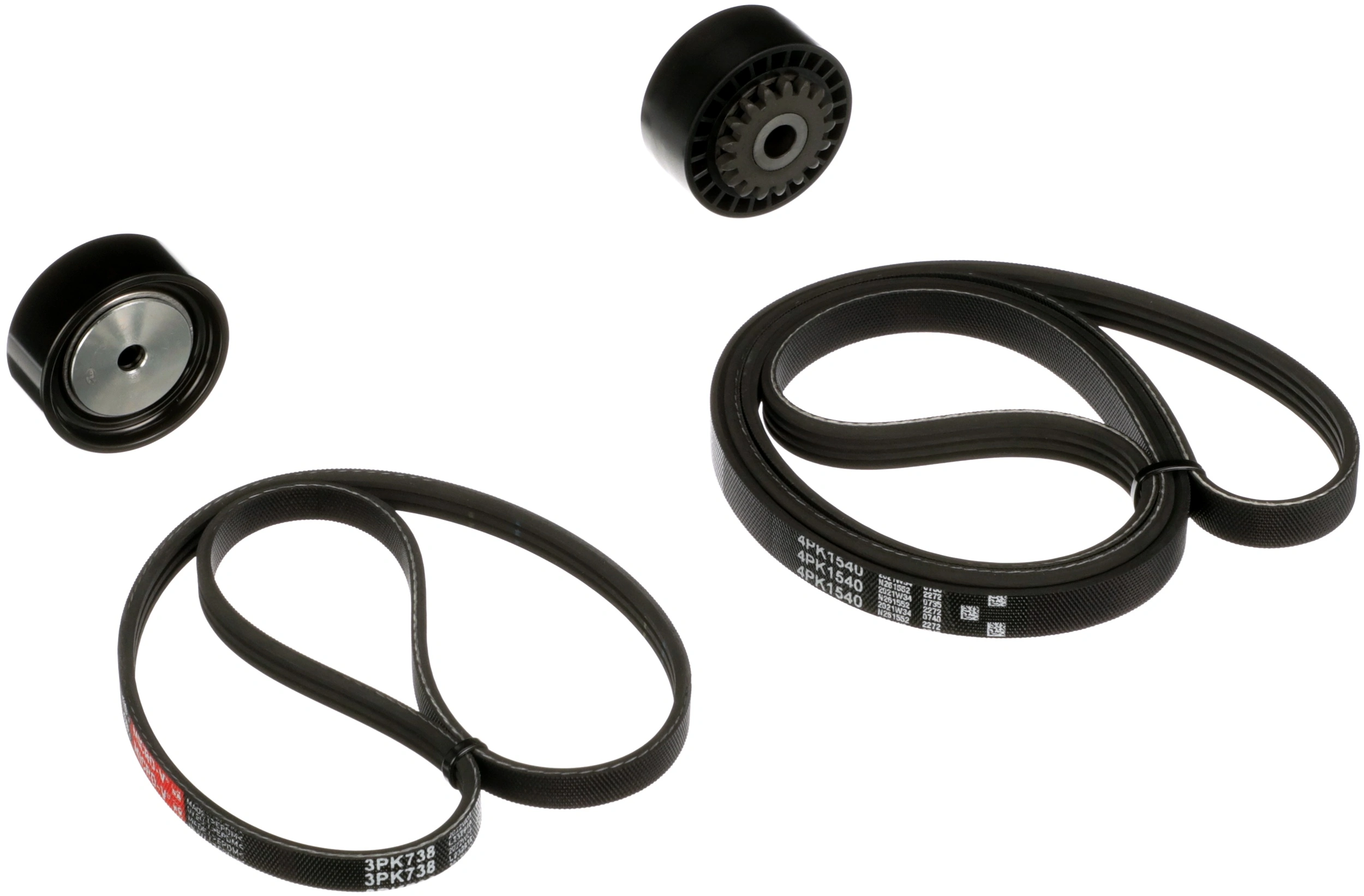 Jeu de courroies trapézoïdales à nervures GATES K063PK738