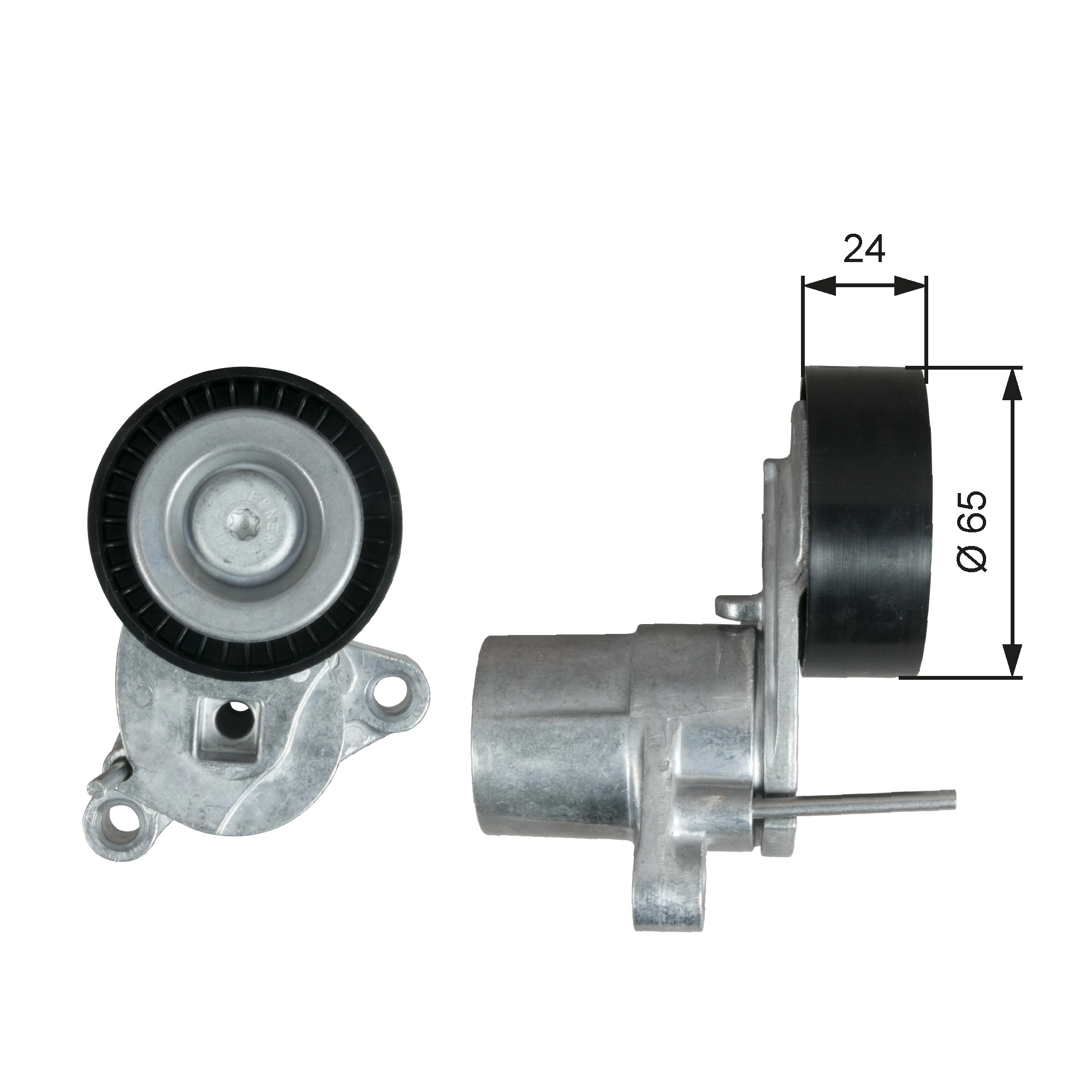 Tendeur de courroie, courroie trapézoïdale à nervures GATES T39295