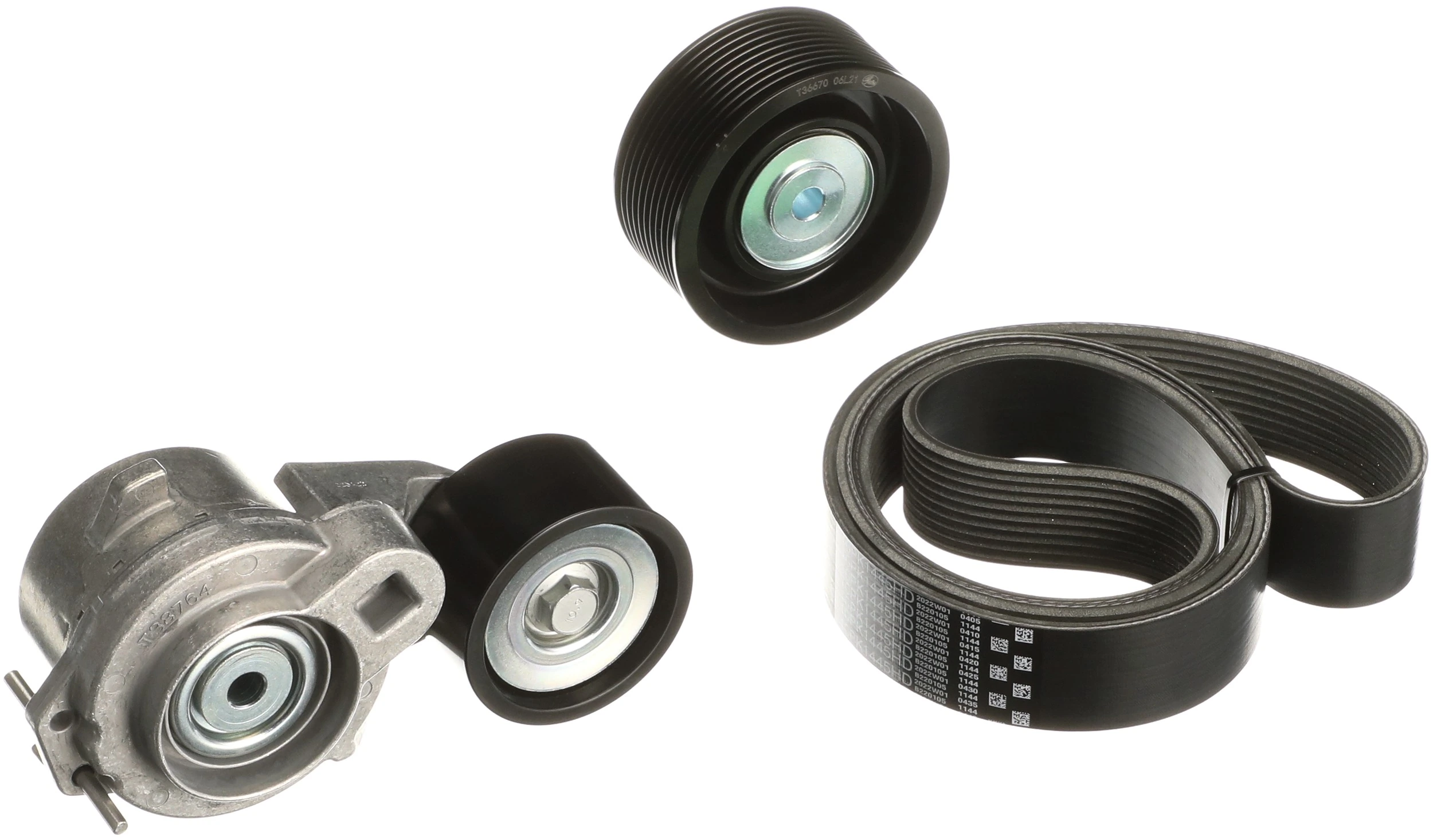 Jeu de courroies trapézoïdales à nervures GATES K0410PK1445HD