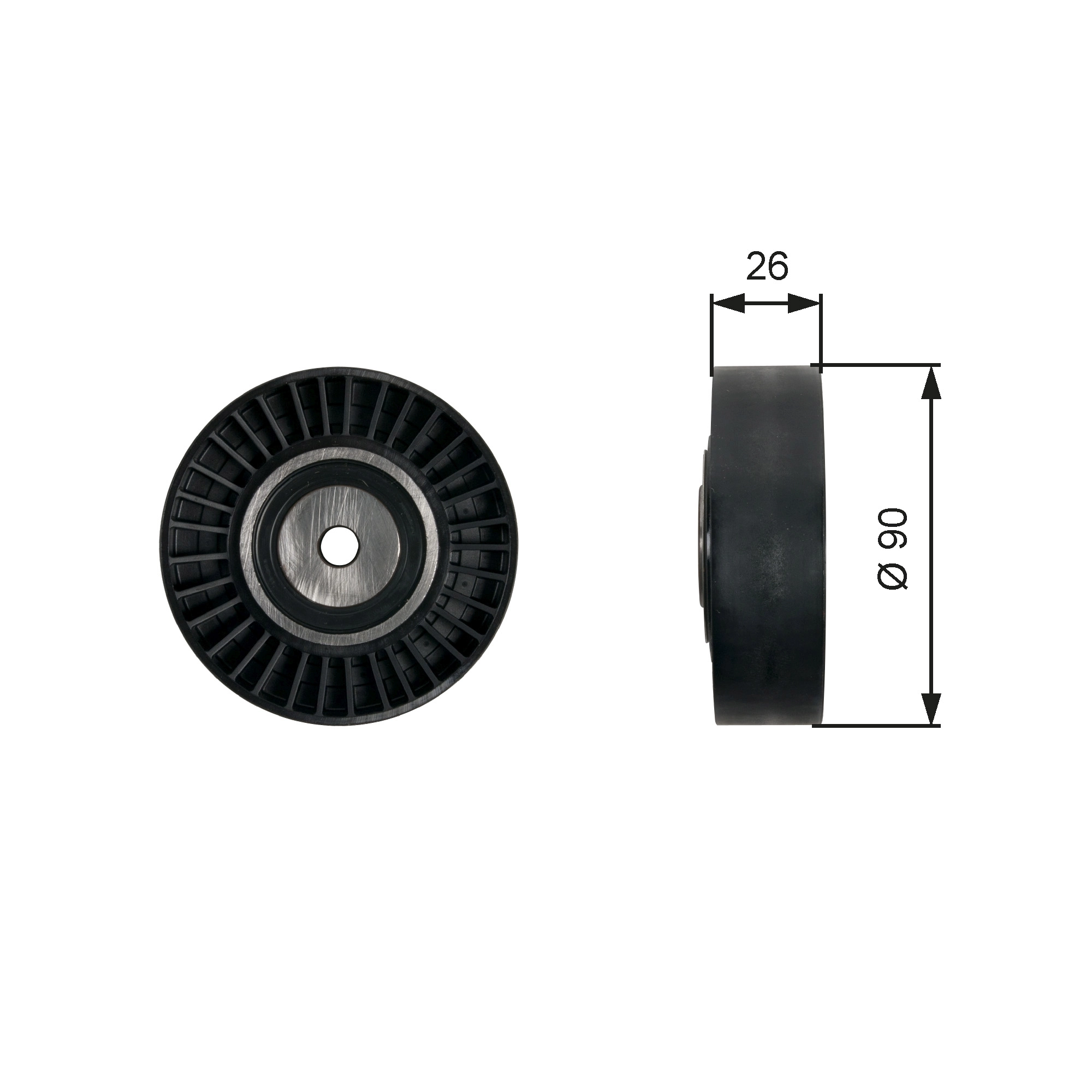 GATES T36461 — Ролики натягувачі приводу допоміжних агрегатів (Вир-во Gates)