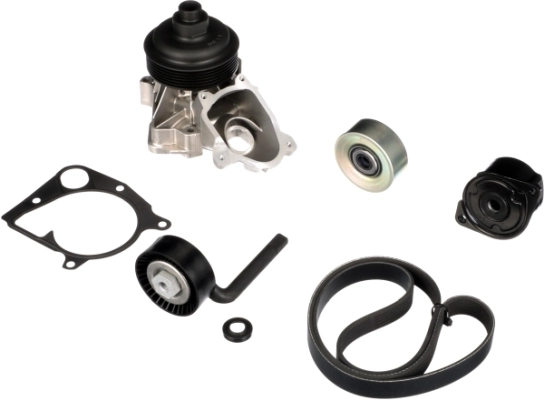 Water Pump + V-Ribbed Belt Kit