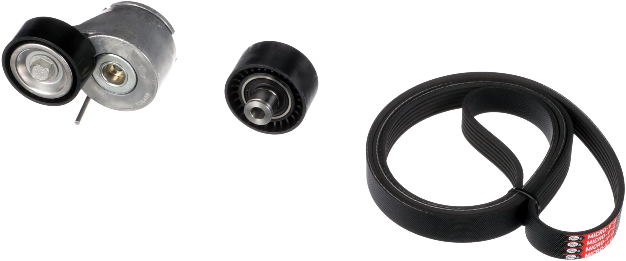 Jeu de courroies trapézoïdales à nervures GATES K036PK1708