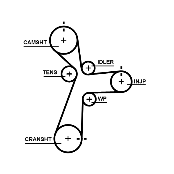Courroie crantée GATES 5696XS