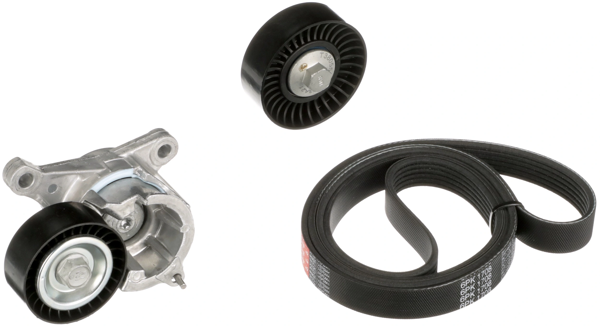 Jeu de courroies trapézoïdales à nervures GATES K016PK1708