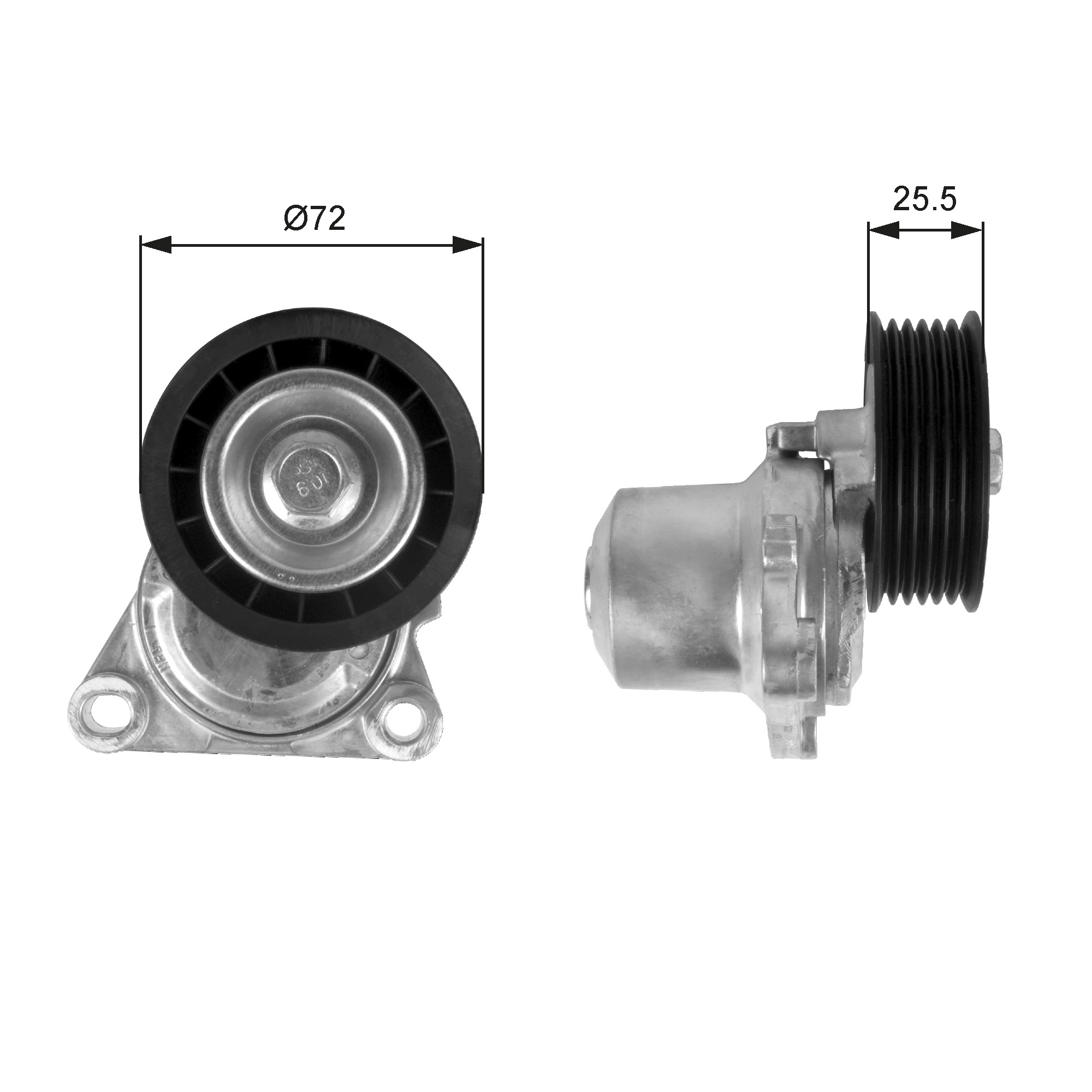 GATES T38408 — Ролики натягувачі приводу допоміжних агрегатів (Вир-во Gates)