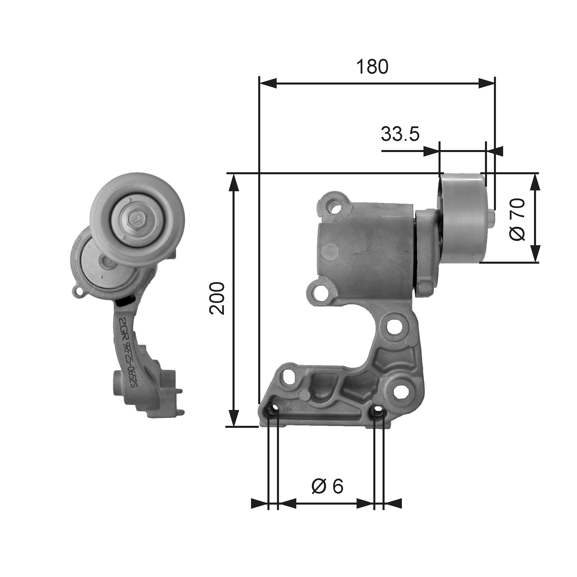 GATES T38410 — Ролик модуля натягувача ременя