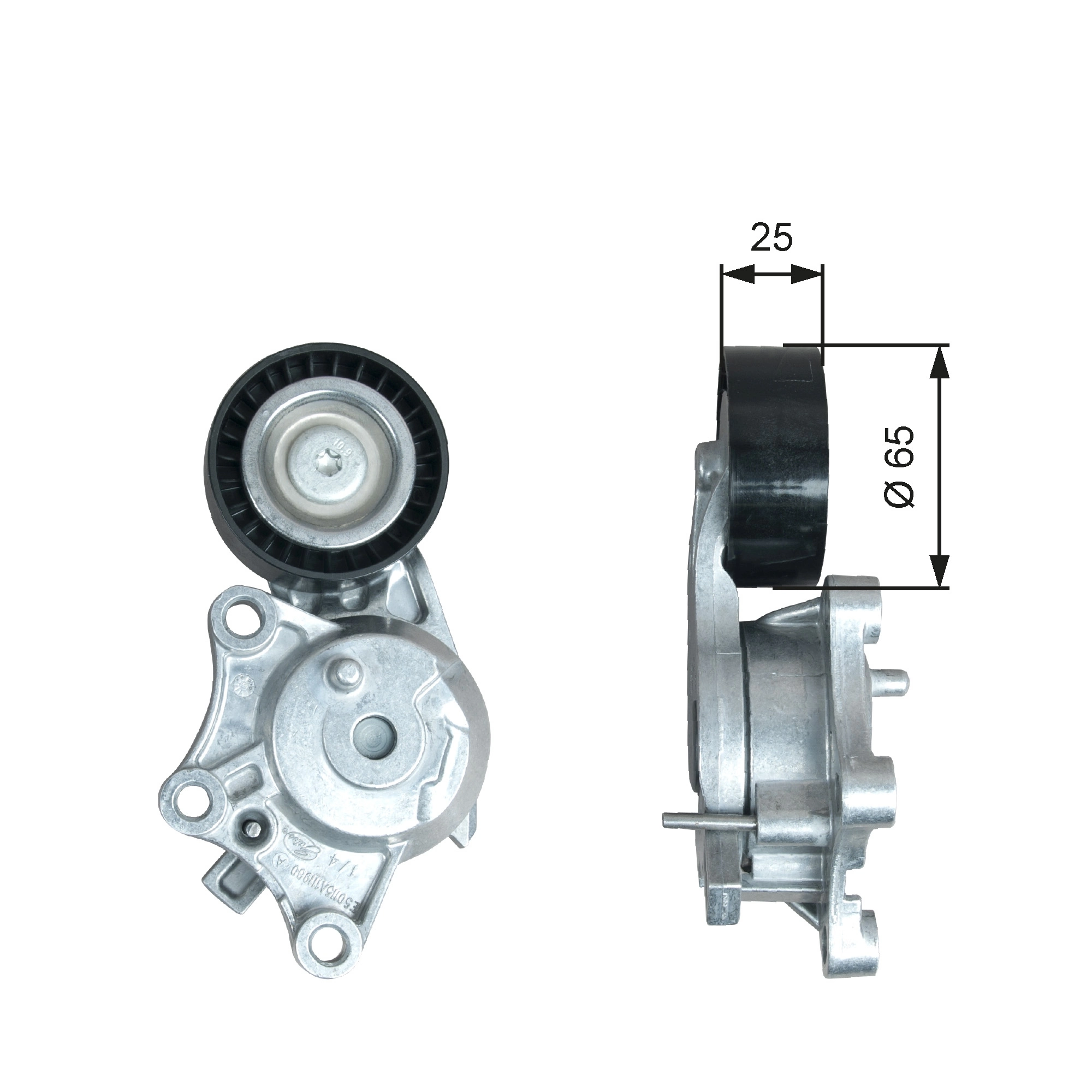 Tendeur de courroie, courroie trapézoïdale à nervures GATES T39378