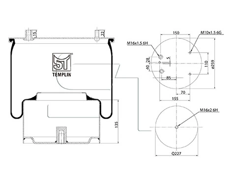 Soufflet de suspension, suspension pneumatique