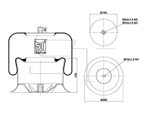 Soufflet de suspension, suspension pneumatique