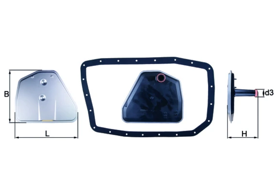 Filtre hydraulique, boîte automatique KNECHT HX 162D