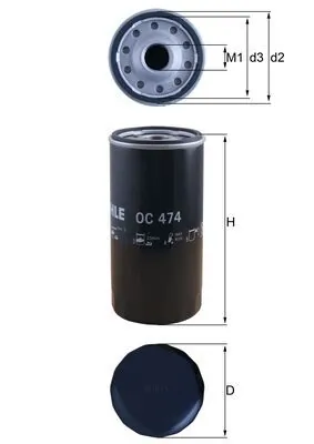 Filtre à huile KNECHT OC 474