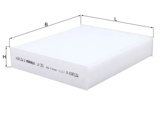 Filtre, air de l'habitacle KNECHT LA 251