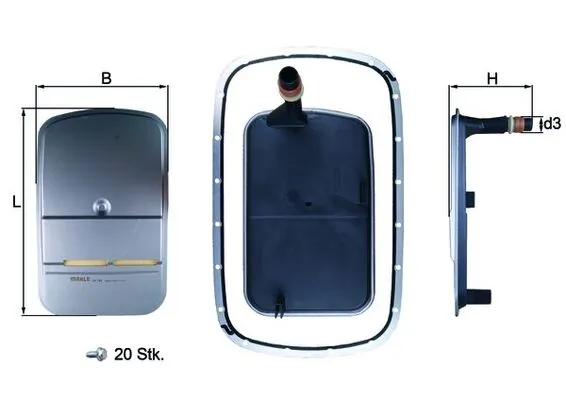 Filtre hydraulique, boîte automatique KNECHT HX 159KIT