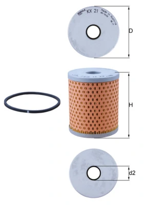 Filtre à carburant KNECHT KX 21D