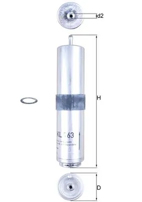 Filtre à carburant KNECHT KL 763D