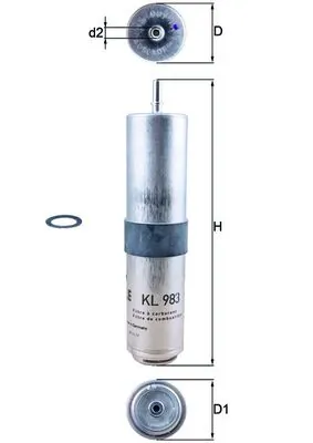 Filtre à carburant KNECHT KL 983D
