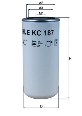Filtre à carburant KNECHT KC 187
