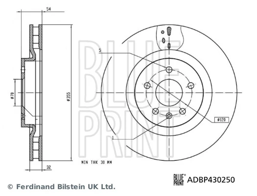 Disque de frein BLUE PRINT ADBP430250