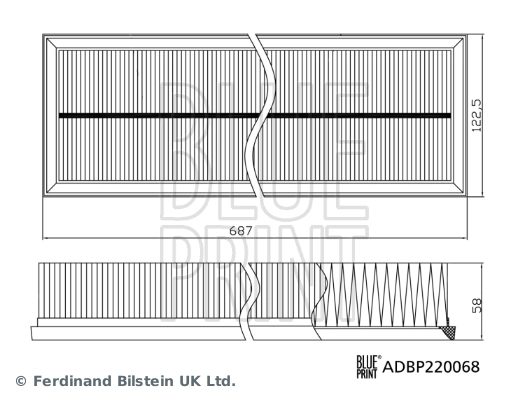 Filtre à air BLUE PRINT ADBP220068
