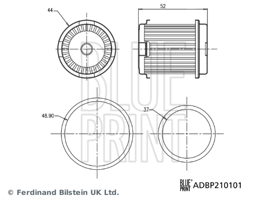 Filtre hydraulique, boîte automatique BLUE PRINT ADBP210101