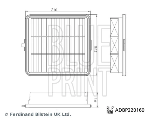 Filtre à air BLUE PRINT ADBP220160