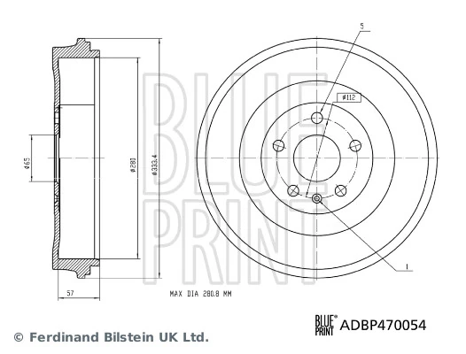 Tambour de frein BLUE PRINT ADBP470054