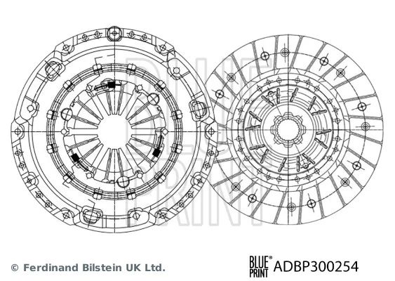 Kit d'embrayage BLUE PRINT ADBP300254