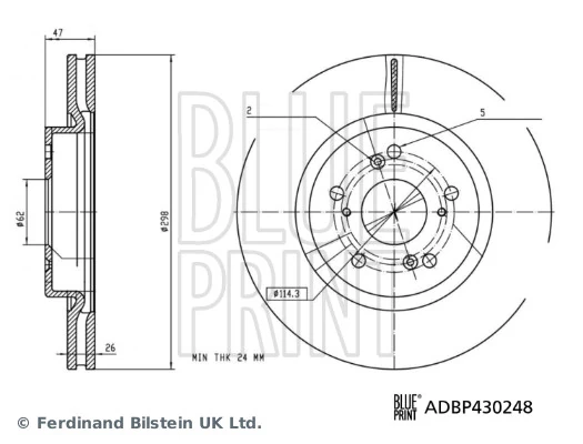 Disque de frein BLUE PRINT ADBP430248