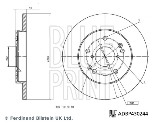 Disque de frein BLUE PRINT ADBP430244