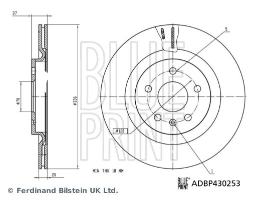 Disque de frein BLUE PRINT ADBP430253