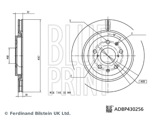 Disque de frein BLUE PRINT ADBP430256