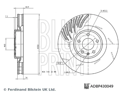 Disque de frein BLUE PRINT ADBP430049