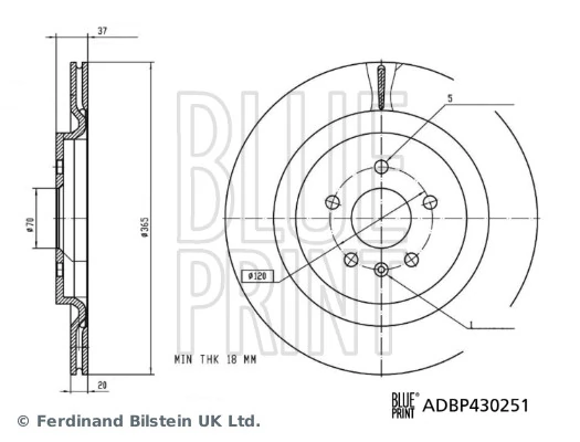 Disque de frein BLUE PRINT ADBP430251