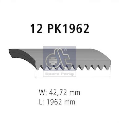 Courroie trapézoïdale à nervures DT Spare Parts 3.34340