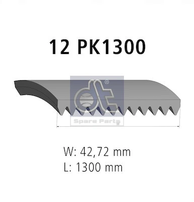 Courroie trapézoïdale à nervures DT Spare Parts 3.34329