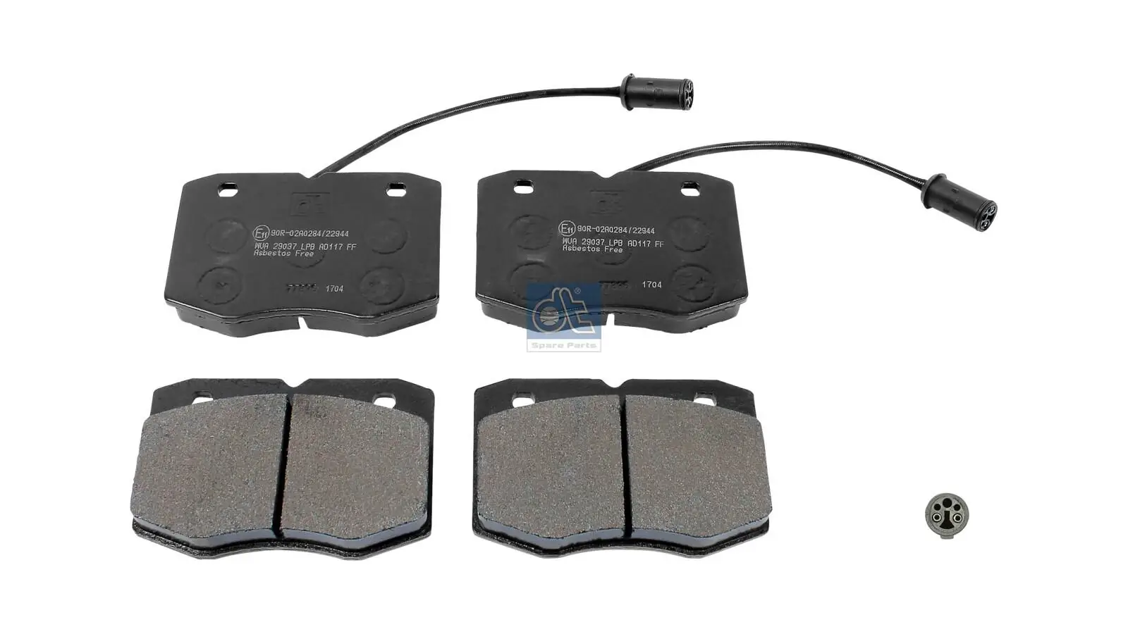 Kit de plaquettes de frein, frein à disque DT Spare Parts 7.92622